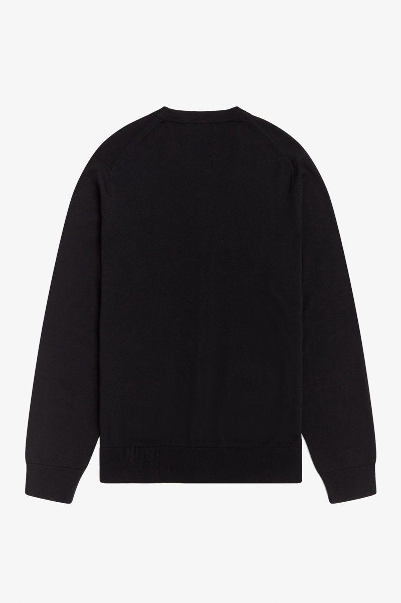 Black Fred Perry Classic Cardigan Men's Knitwear | PH 1286RVDW